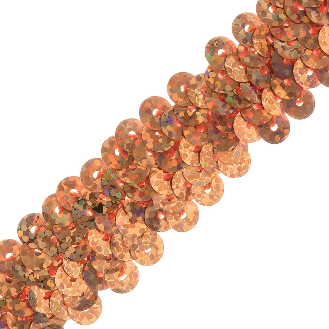 5 yards of 2 Row 7/8" Starlight Hologram Stretch Sequin Trim | 5 yard cut